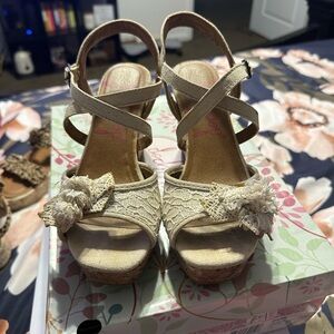 Jellypop Cream Lace Women's Sandals